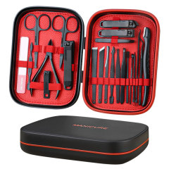 22 in 1 Professional Manicure Pedicure Kit Carbon Steel Nail Care Tool Fingernail Clipper Scissor Beauty Travel Set for Home