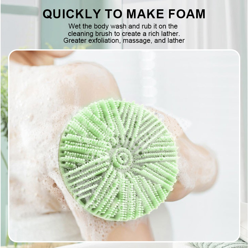 Wholesale Exfoliating Remove Dead Skin Body Sub Scrub Double Side Rough Soft Silicone Massage Bath Back Brush For Showering
