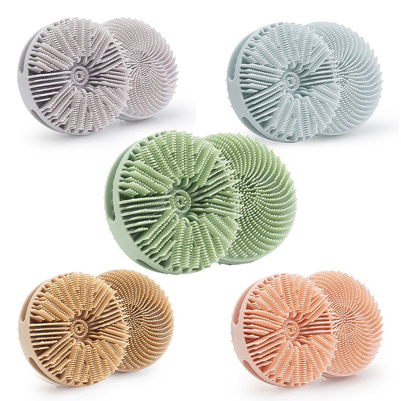 Wholesale Exfoliating Remove Dead Skin Body Sub Scrub Double Side Rough Soft Silicone Massage Bath Back Brush For Showering