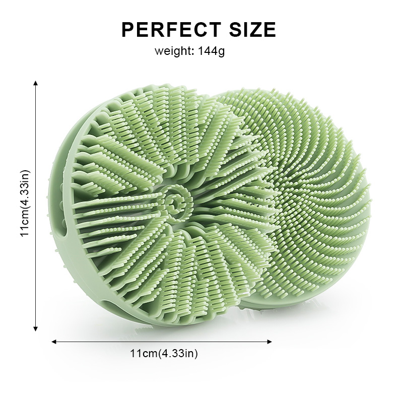 Wholesale Exfoliating Remove Dead Skin Body Sub Scrub Double Side Rough Soft Silicone Massage Bath Back Brush For Showering