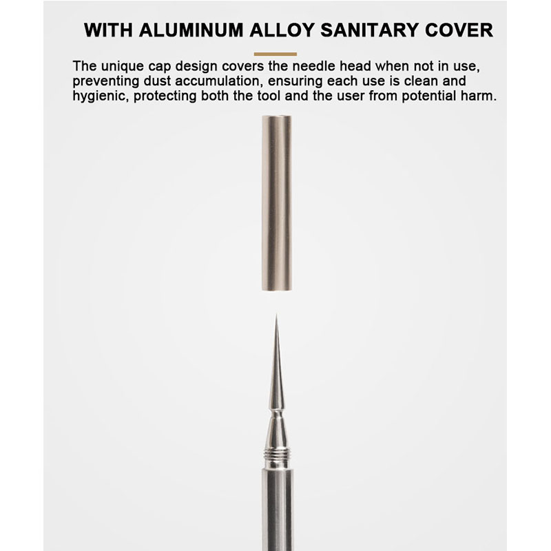 2-in-1 Professional Titanium Alloy Double Ended Acne Removal Needle Whitehead Blackhead Remover Pimples Comedone Extractor Tool