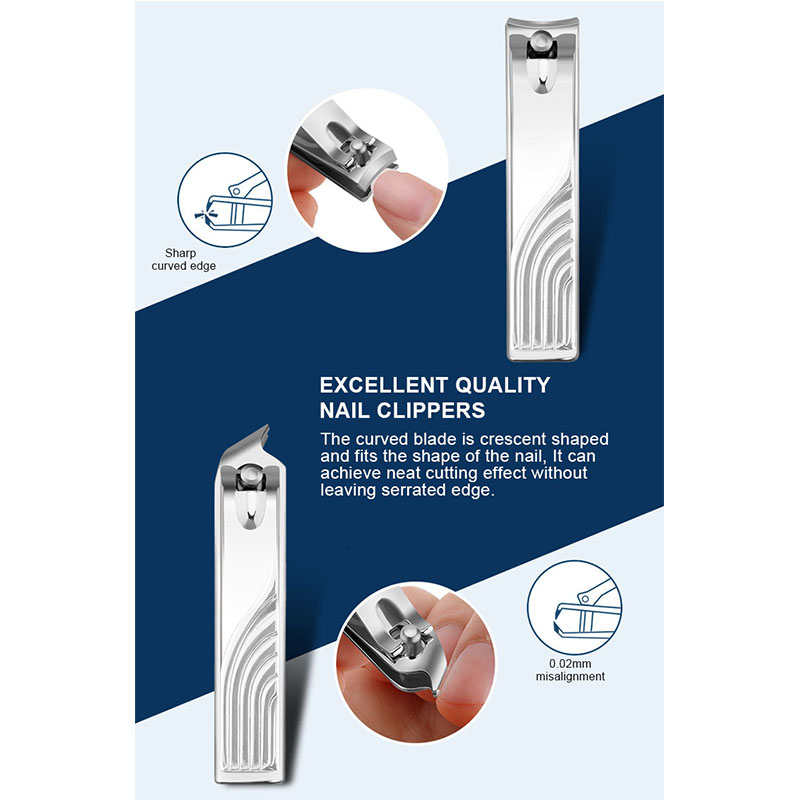 Custom Logo 8 in 1 Manicure Gift Set Stainless Steel Nail Clipper Nose Hair Trimmer Grooming Tool Kit with Magnetic Travel Case