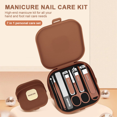 5-in-1 Nail Care Manicure Pedicure Tools Set Stainless Steel Fingernail Clippers Personal Grooming Kits