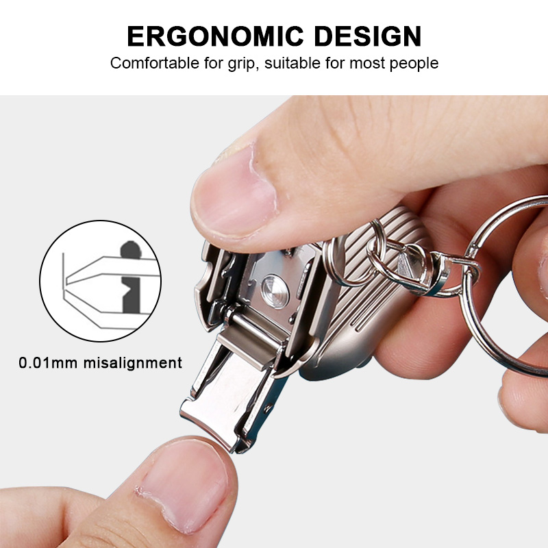 Mini Suitcase Shaped Folding Nail Clippers Stainless Steel Foldable Portable Sharp Blade Fingernail Cutter With Key Chain