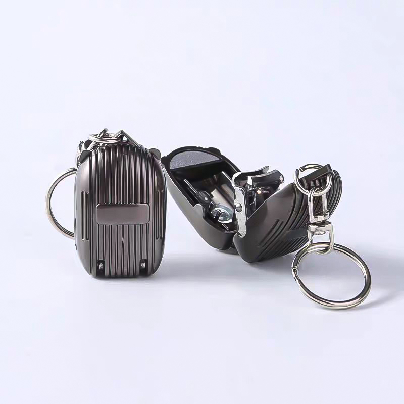 Mini Suitcase Shaped Folding Nail Clippers Stainless Steel Foldable Portable Sharp Blade Fingernail Cutter With Key Chain