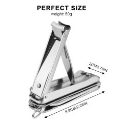 Multifunctional Foldable Stainless Steel Nail Clipper Portable Camping Knife Scissors 5 in 1 Fingernail Cutter with Keychain