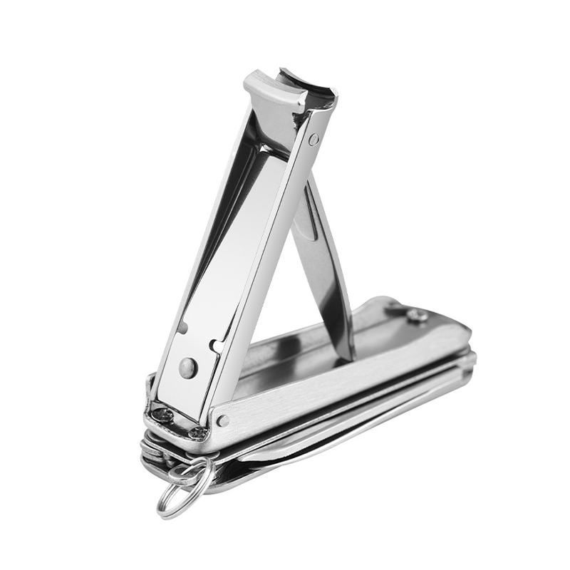 Multifunctional Foldable Stainless Steel Nail Clipper Portable Camping Knife Scissors 5 in 1 Fingernail Cutter with Keychain