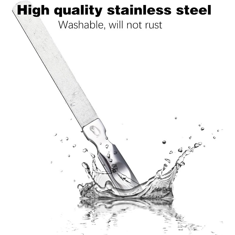 Professional Stainless Steel Nail File - Double-Sided Manicure Tool for Natural Nails, Heavy Duty & Reusable - Perfect for Hands, Feet & Nail Care