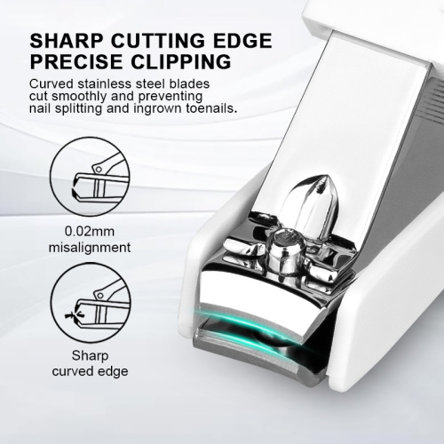 Handheld Magnifying Glass Fold-Away Nail Cutters Wide Non-Slip Grip LED Magnifier Illuminated Finger Toenail Clipper For Elderly