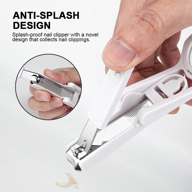 Handheld Magnifying Glass Fold-Away Nail Cutters Wide Non-Slip Grip LED Magnifier Illuminated Finger Toenail Clipper For Elderly