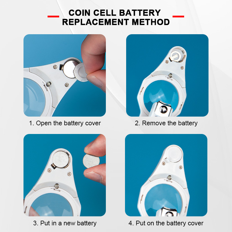 Handheld Magnifying Glass Fold-Away Nail Cutters Wide Non-Slip Grip LED Magnifier Illuminated Finger Toenail Clipper For Elderly