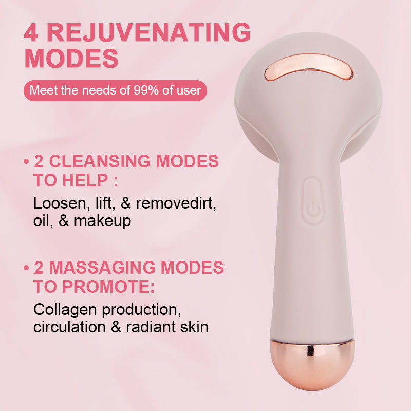 Ultrasonic Electric Face Cleansing Instrument Anti-bacterial Silicone Vibration Massage Facial Brush Skin Exfoliation Cleanser