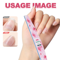 Love pattern nail file, double-sided can be used with nail file and frosted board, suitable for nail trimming and shaping type A, 100/180 grit, Valentine's Day gift/Mother plot gift