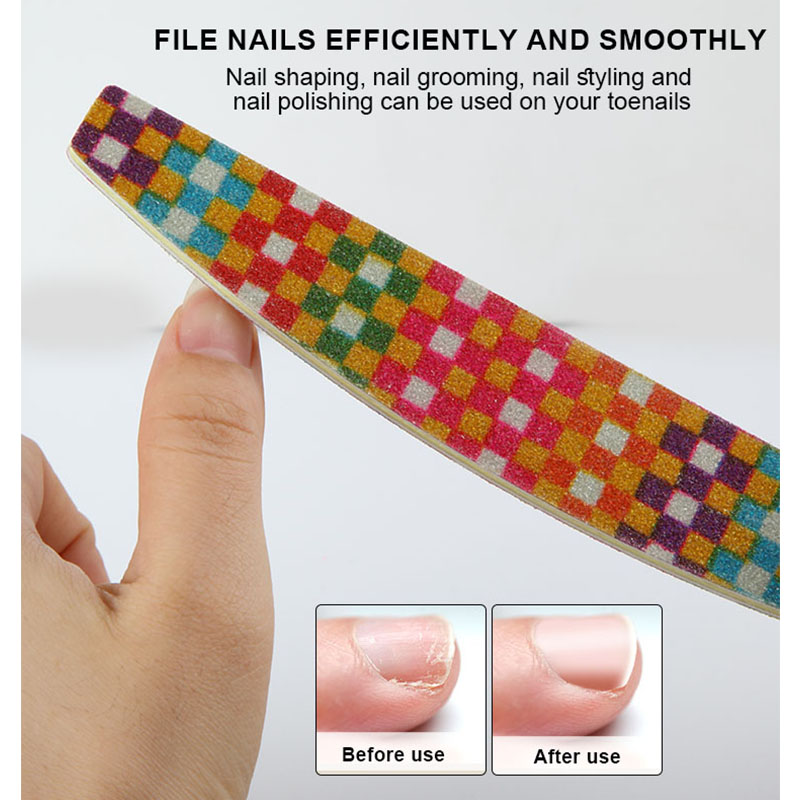 Professional Reusable 2 4 Ways Shining Nail File 100/180 Grit Double Sided Emery Boards Fingernail Buffer for Manicure Salon