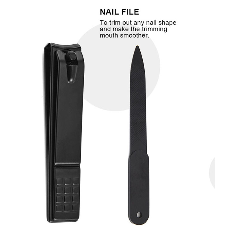 Top-selling Nail Clipper Set 4pcs Stainless Steel Eyebrow Tweezer Beauty Scissor Filer Manicure Kits with Leather Travel Bag