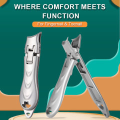 Japan Style Pretty Nail Cutter Tool Two Times Sharpening Design Portable Toenail Side Nail Clipper