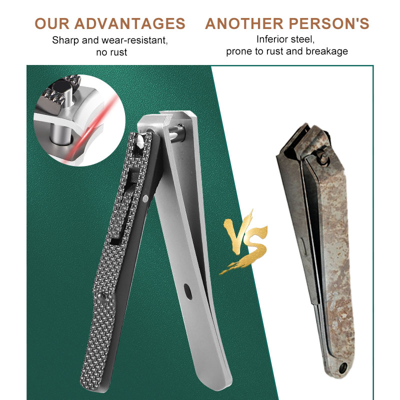 Most Popular Convenient Mini Portable Nail Cutter Diamond Handle Stainless Steel Finger Clipper for Elderly