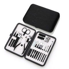 Stainless Steel Manicure Set Professional Nail Clippers Kit Pedicure Care Tools Women Grooming Kits 18Pcs for Travel