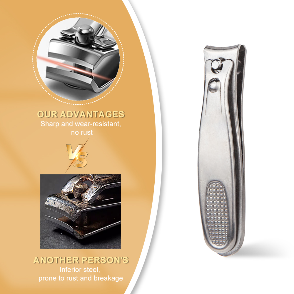 Custom Ultra Sharp Sturdy Fingernail Toenail Clipper Set Stainless Steel Manicure Pedicure Scissor Nail Nipper Cutter With Case