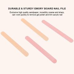 Professional Nail File 100/180 Straight Manicure Tools Sanding Polish Buffer Fingernails Files for Home and Salon Use