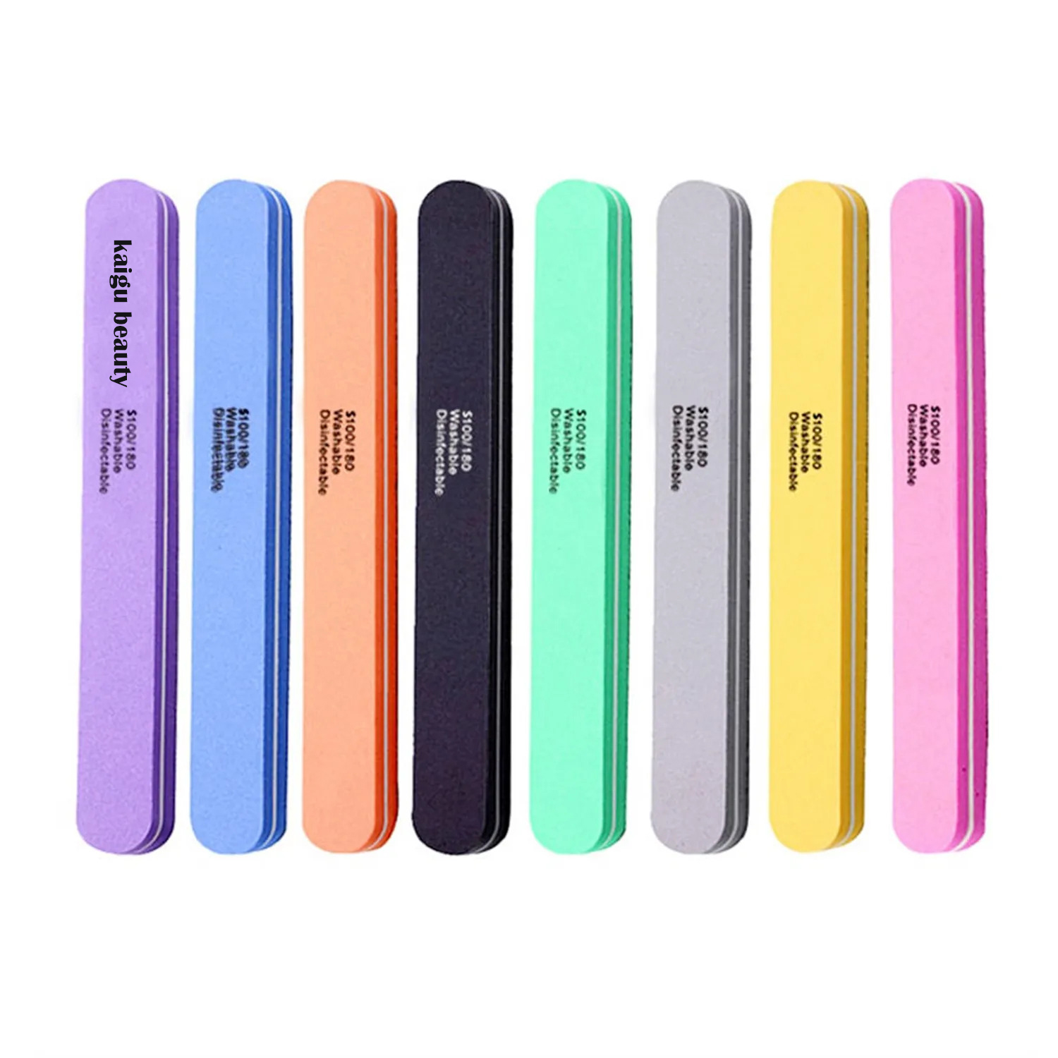 Nail File 100/180 Double-Side Grinding Washable Sponge Beauty Nail File