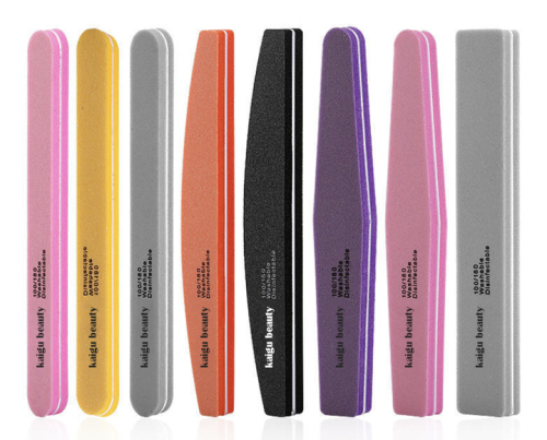 Nail File 100/180 Double-Side Grinding Washable Sponge Beauty Nail File
