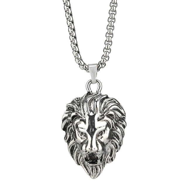 Super cool the lion pendant stainless steel necklace for men