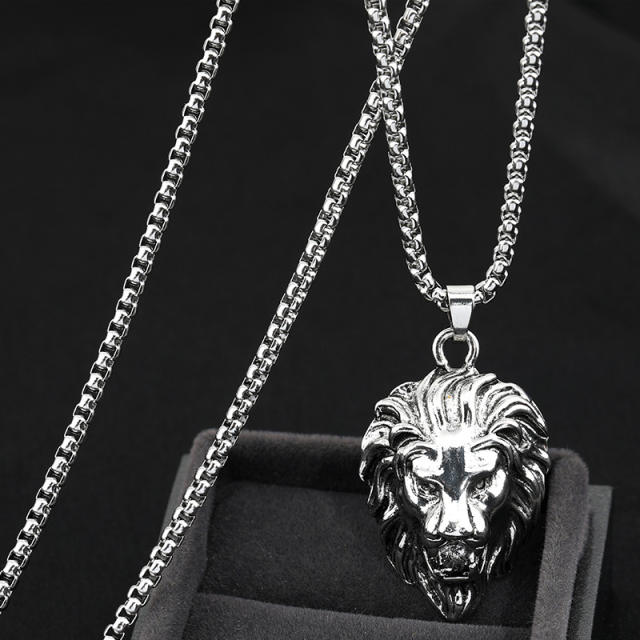 Super cool the lion pendant stainless steel necklace for men