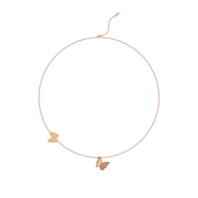 Rose gold color series stainless steel choker necklace