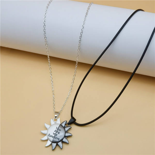Creative you are my sunshine couple magnetic necklace