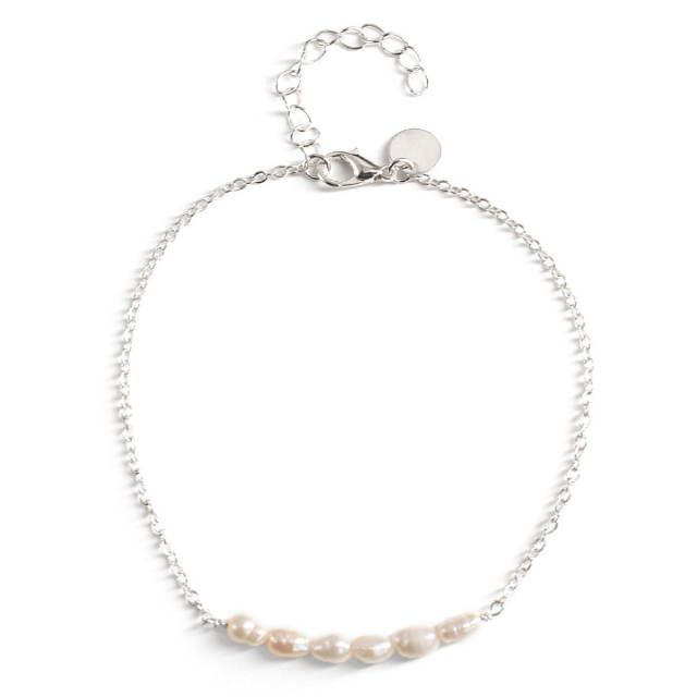 Pearl chain anklet