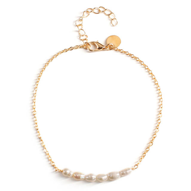 Pearl chain anklet