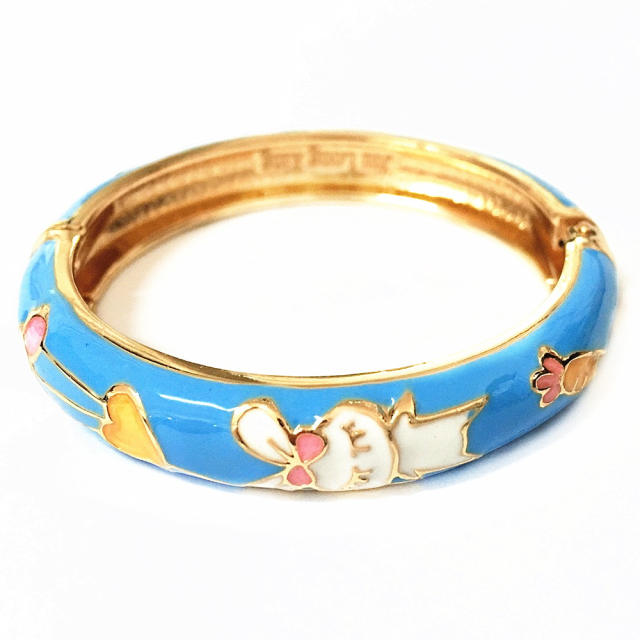 Rabbit enamel bangle for children