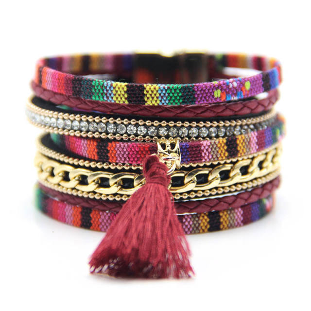 Layer boho tassel bangle