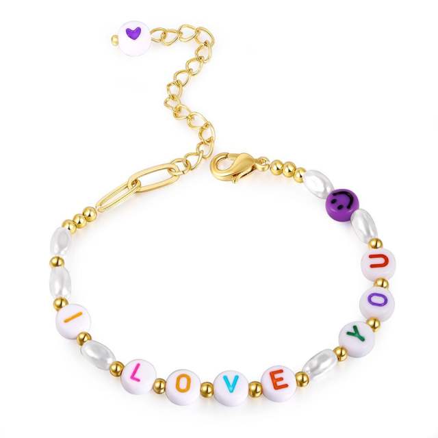 Letters bead bracelet