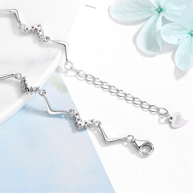 Sterling silver chain bracelet