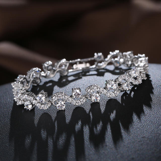 Cubic zirconia diamond bracelet