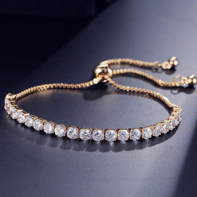Zircon chain bracelet
