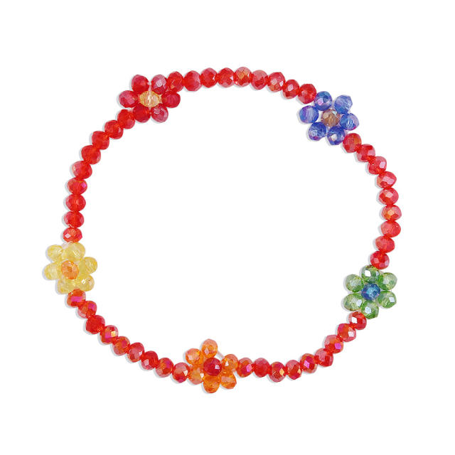 Bead flower bracelet