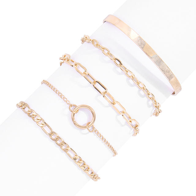 Five pcs chain bracelet set