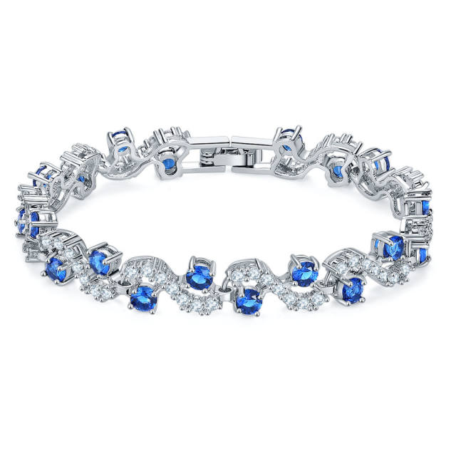 Cubic zirconia diamond bracelet