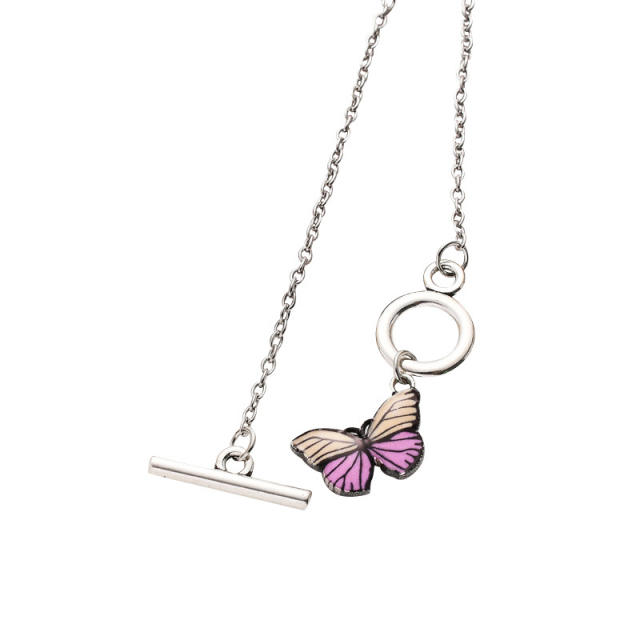 Butterfly chain toggle bracelet