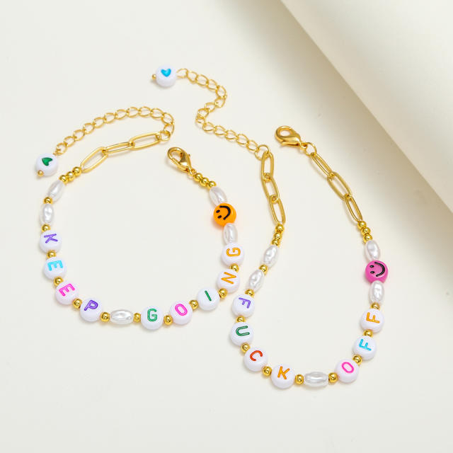 Letters bead bracelet