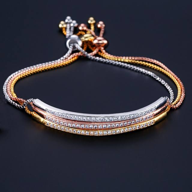Zircon ring and zircon chain bracelet