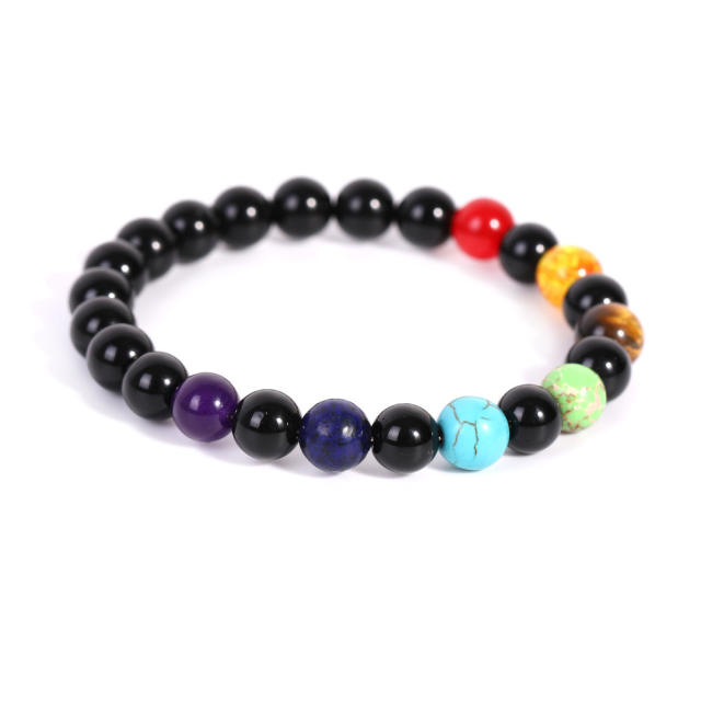 Agate turquoise 7 chakra bracelet