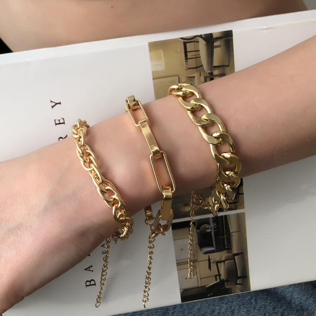 Curb Chain bracelet set