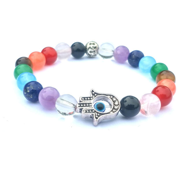 Hamsa 7 chakra bracelet