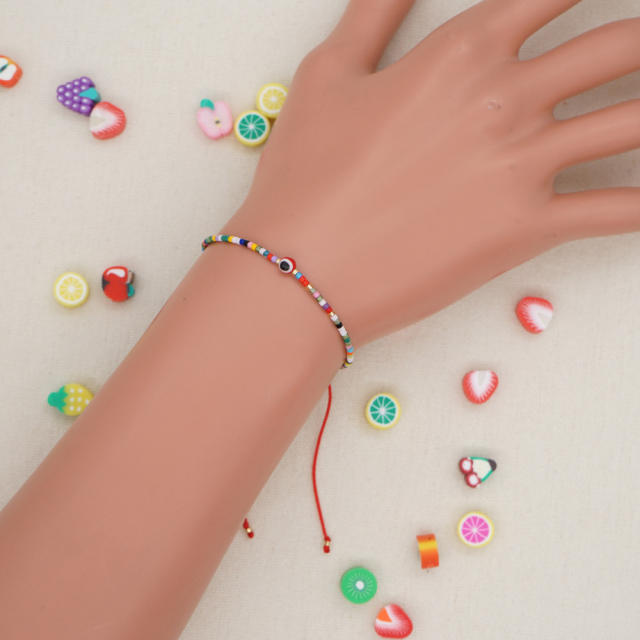 Evil eye miyuki bead bracelet