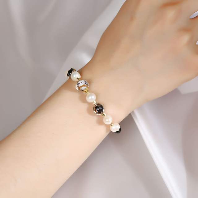 Agate natural pearl bracelet