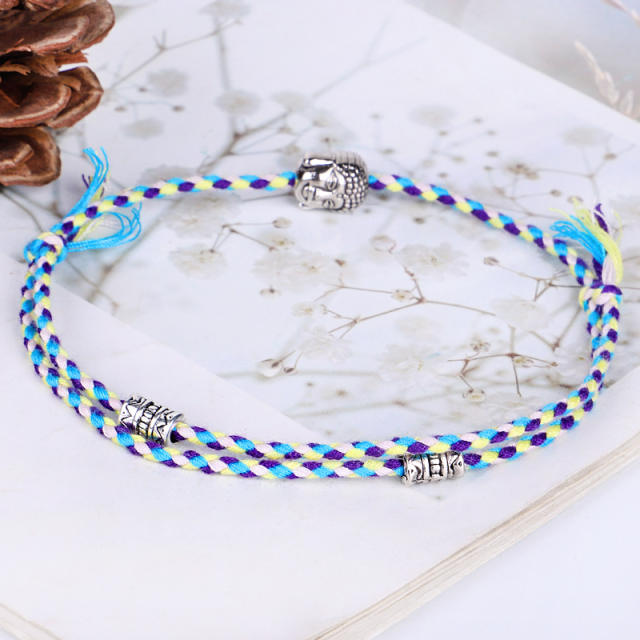 Buddha head braided bracelet